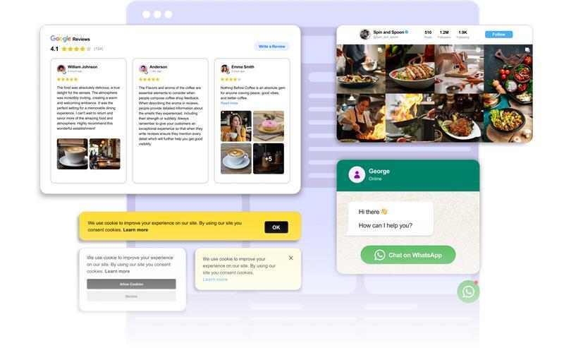 GetWidget dashboard showing widget builder with live preview